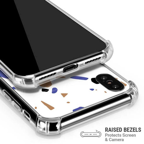 White Terrazzo iPhone XS Max Clear Case